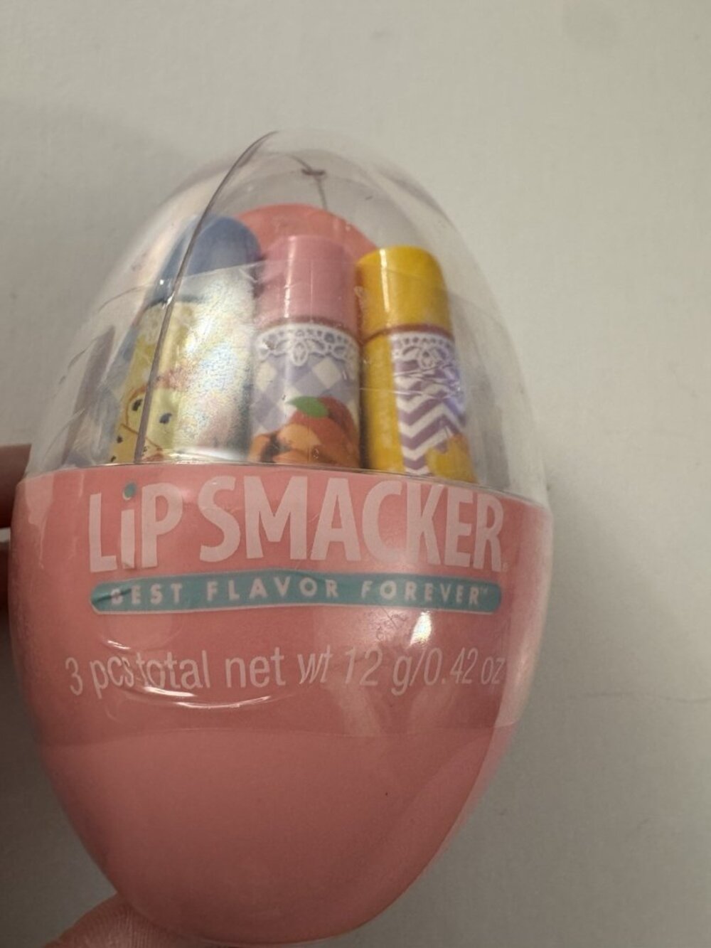 New Lip Smacker Easter Egg Lip Balm Blueberry Lemon Peach EB7